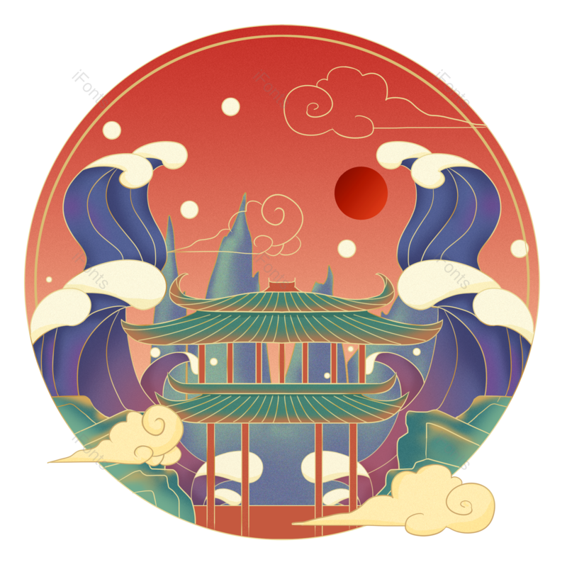 中国风图片,传统元素,古代建筑PNG,建筑免抠素材